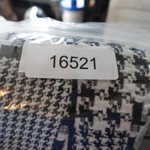 H&M Women Dress XS Black Textured Knit Patchwork Pencil Retro Y2K Secretary - Picture 11 of 11